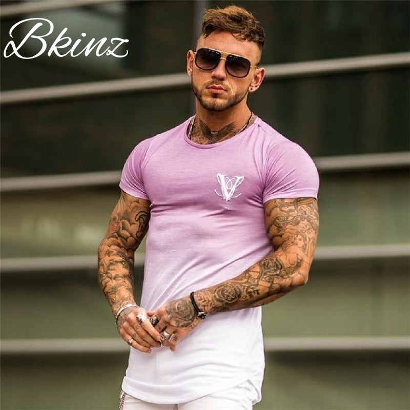Breathable Mens  t shirts Short Sleeve Fitness