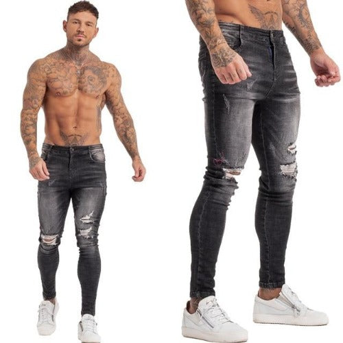 Denim Pants Mens Ripped Jeans