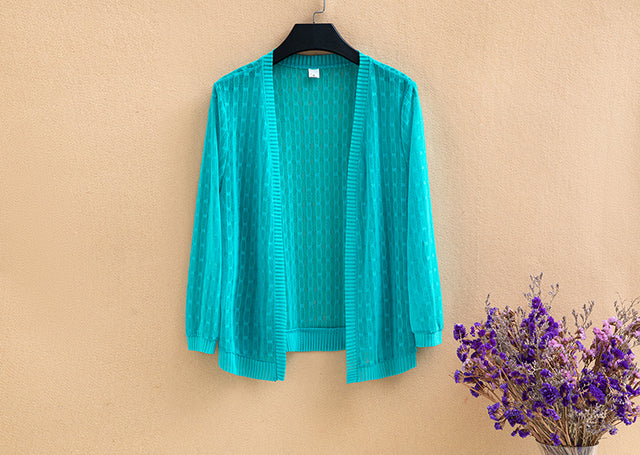 Full Sleeve Lace Top - Sky Blue