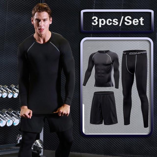 GYM Tights Sports Men's  Sportswear Suits training