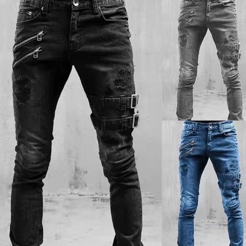 skinny light denim jeans