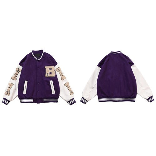 REORIAFEE Plus Size Jacket for Women Unisex Casual Streetwear Baseball  Bomber Jacket Fashion Long Sleeve Denim Jacket Purple XL 