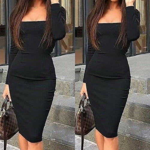 Bodycon Office Women Dress Party Sexy Slim Fit