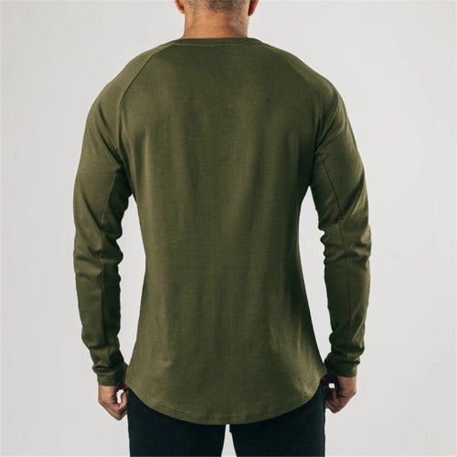Slim Fit T-Shirt Heren - Army green - Bkinz Store
