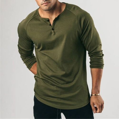 Slim Fit T-Shirt Heren - Army green - Bkinz Store