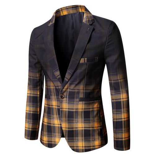 Plaid Design Blazer Tuxedo for Men 