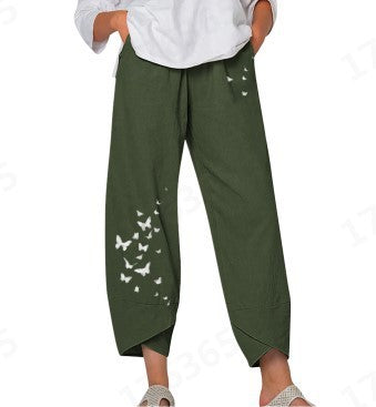 Baggy Pants Jogger Dames - Army Green