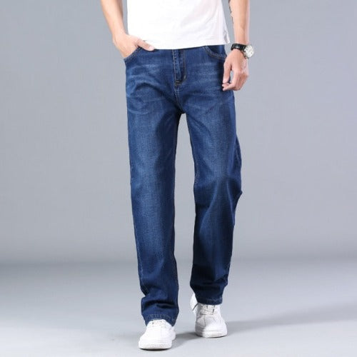 Casual Relaxed Jeans - Navy Blue