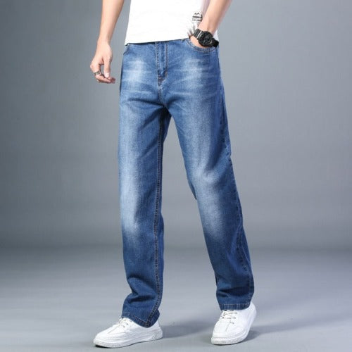 Casual Relaxed Jeans - Blue