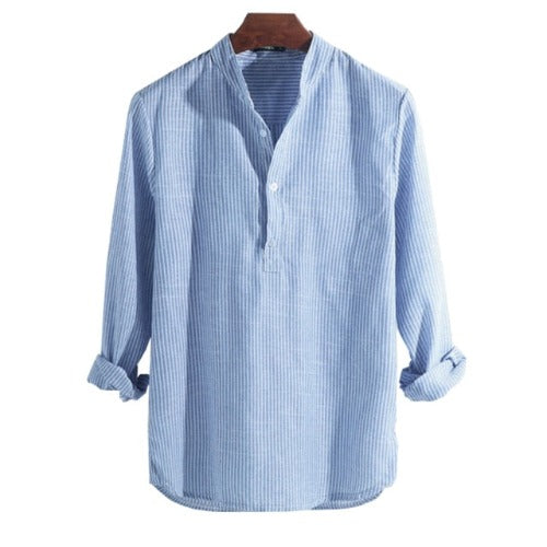 Slim Fit Casual Shirt - Blue - Bkinz Store