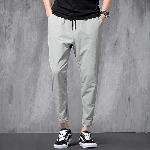 Casual Wear Elastic Trouser Pant - Grey