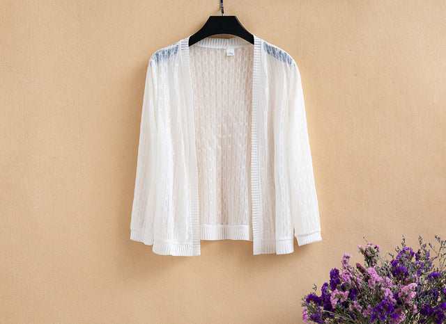 Full Sleeve Lace Top - White