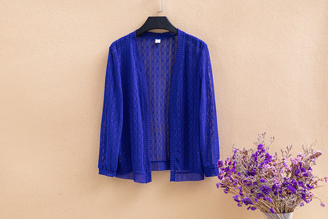 Full Sleeve Lace Top - Blue