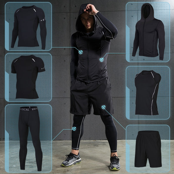 GYM Tights Sports Men's  Sportswear Suits training